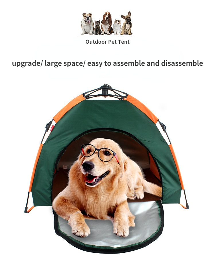 Cheap Goat Tents Outdoor Pet Tent Portable Foldable Automatic Cat House Kennel Rainproof Sunscreen Dog Nest Camping Car Mat   